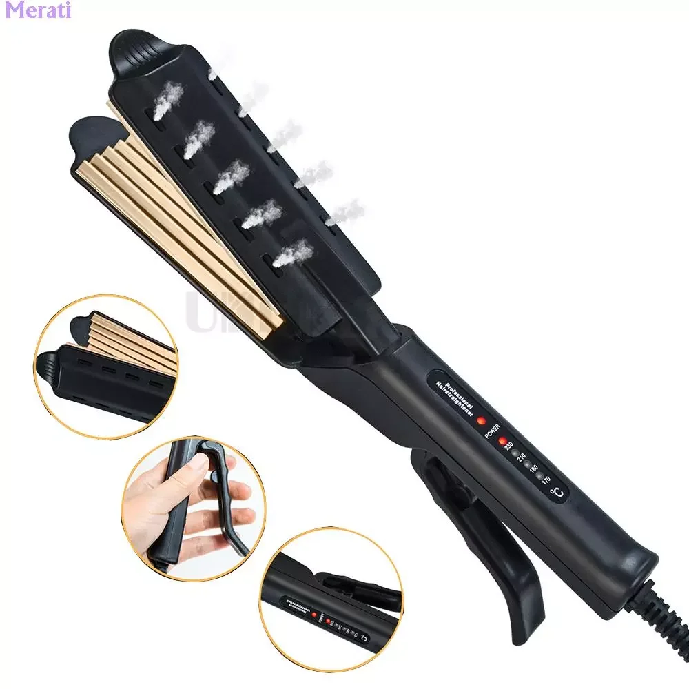 

NEW2023 Hair Curler Flat Iron Hair Curling Iron Ceramic Corn Splint Curly Corrugation for Hair Crimper Fast Heating Hair Styler