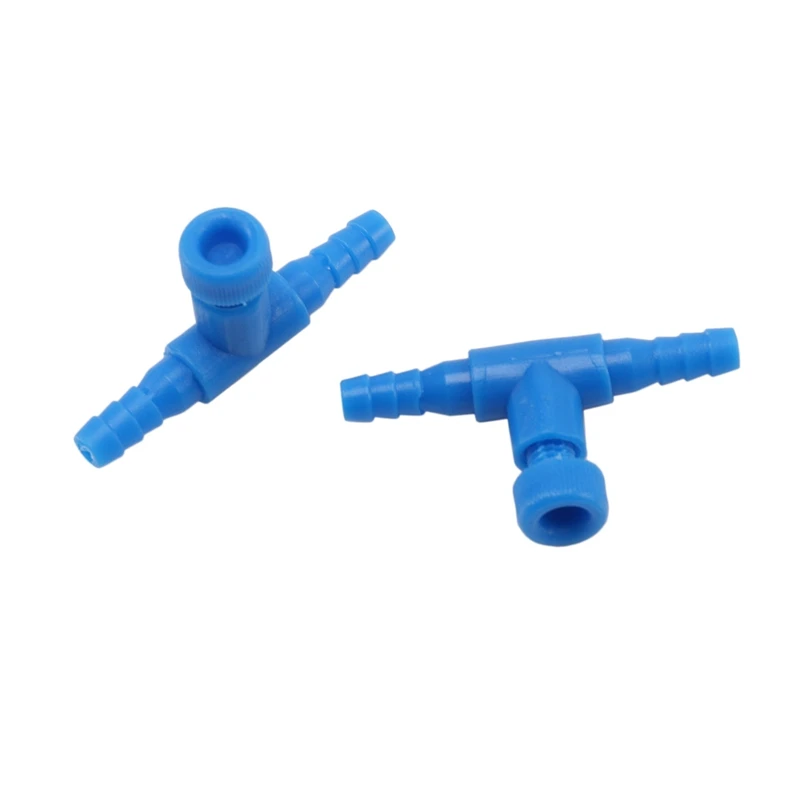 

BMBY-1000Pcs Blue Plastic 2 Way Aquarium Fish Tank Air Pump Control Valve For 4Mm Air Pipe