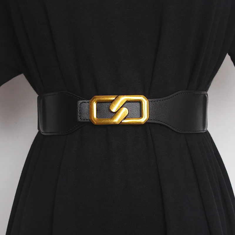 

Vintage thin belt for women with dress suit coat elastic belt