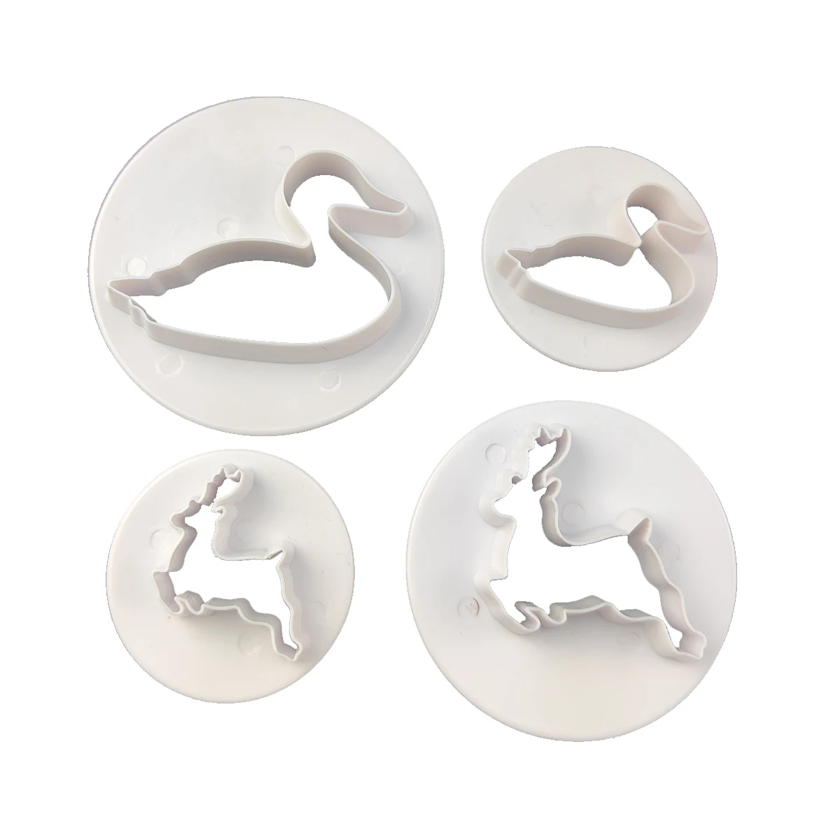 

2Pcs Kitchen Accessories Swan Elk Biscuits Decorating Tool Chocolates Cake Sugar Plunger Cookie Cutter Diy Mold Christmas Baking