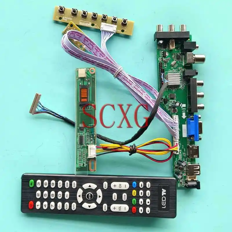 

Display DVB Digital Controller Board For LP141XA LP141XB LP141X10 1024*768 LVDS-20Pin 1-CCFL Kit HDMI-Compatible VGA AV RF 14.1"