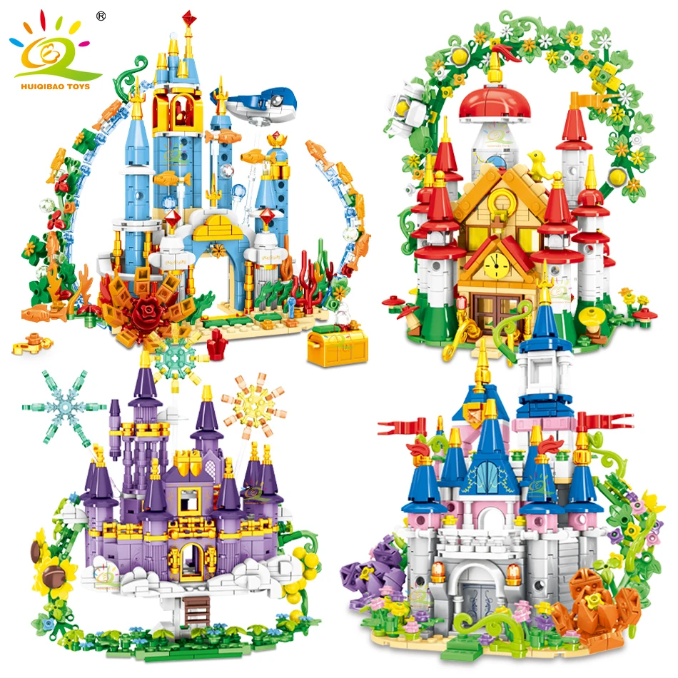 

Friends Dream Castle Princess Building Blocks MOC Forest Ocean Flower House Bricks City Construction Toys For Children Girl Gift