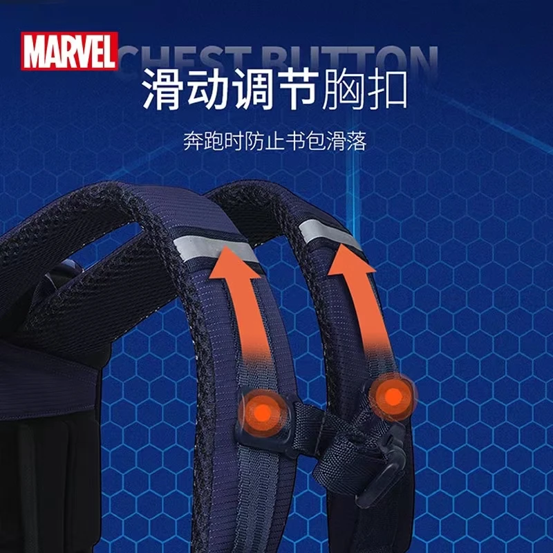 2022 Disney New School Bags For Boys Primary Student Shoulder Orthopedic Backpack Iron Spider Man Captain America Mochilas