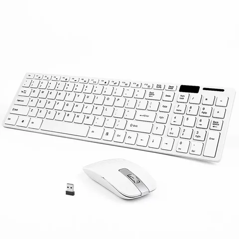 Ультратонкая клавиатура и мышь, комплект из Беспроводной USB-клавиатуры и мыши 2,4 ГГц для офиса, дома, ноутбука и настольного компьютера