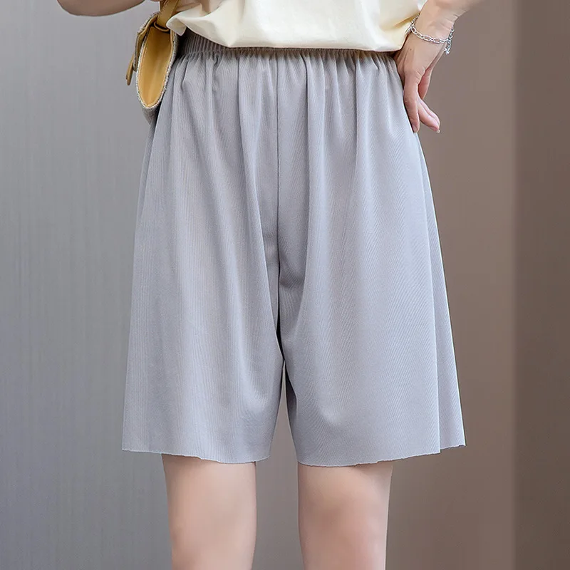 

Baggy Shorts Women Summer Wholesale Comfortable Breathable Ice Silk Short Femme Elastic High Waist Korean Fashion Clothes Casual