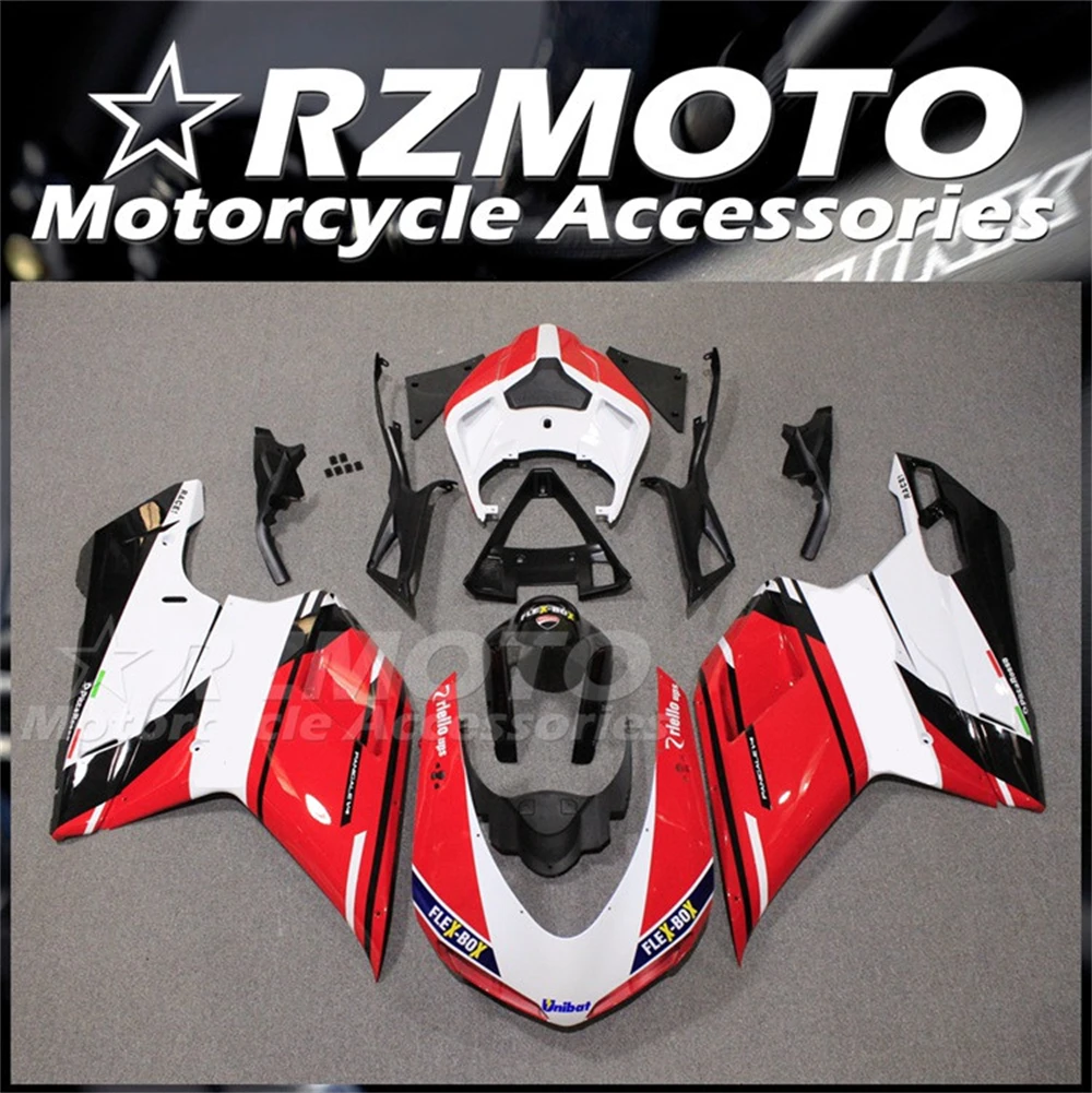 

4Gifts New ABS Motorcycle Fairings Kit Fit For Ducati 848 1098 1198 1098s 1098r 1198s Bodywork Set Custom Red White