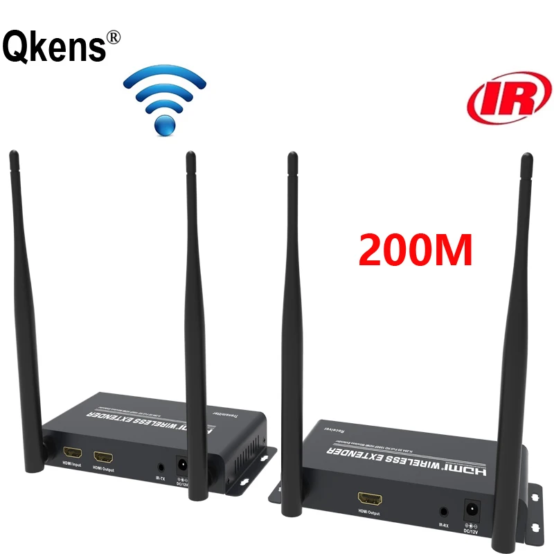 

1080P беспроводной HDMI удлинитель 200 м беспроводной обмен видео приемник Поддержка TV Loop IR 1x2 1x3 1x4 2 3 4 экран дисплей