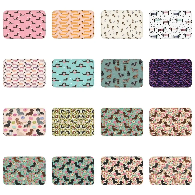 

Коврик для входной двери сосисок Противоскользящий впитывающий наружный Коврик для двери таксы напольный коврик для ванной входной коврик