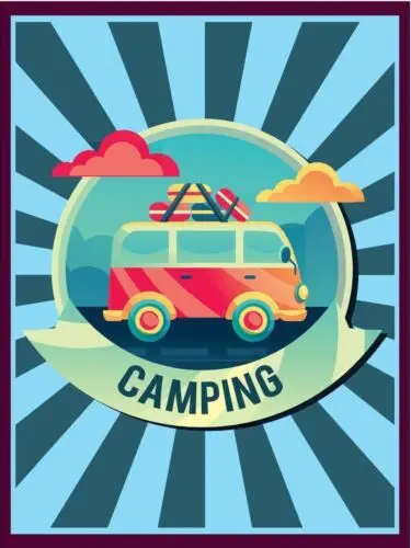 1p металлическая табличка в винтажном ретро-стиле кемпинговый фургон
