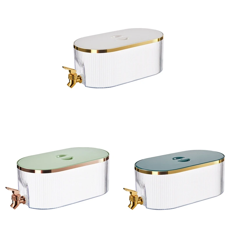 

Faucet Cold Kettle with Lid 5.3L Fruit Tea Refrigerator Freezing Dispenser 40JA