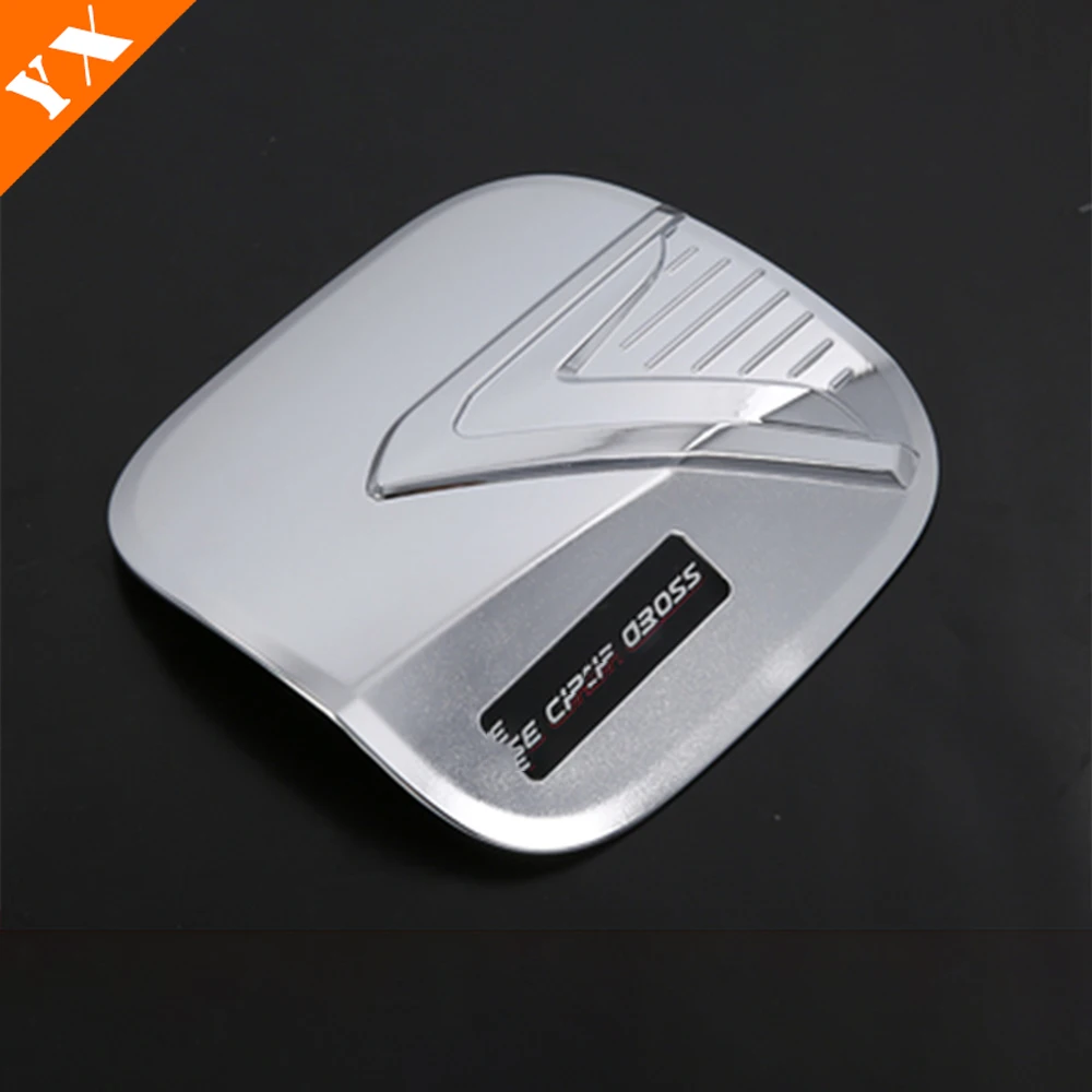 

Для Mitsubishi Eclipse Cross карбоновая хромированная отделка Аксессуары 2018-2022 Автомобильная заправочная декоративная крышка Крышка для топливного бака декоративная рамка 1 шт.