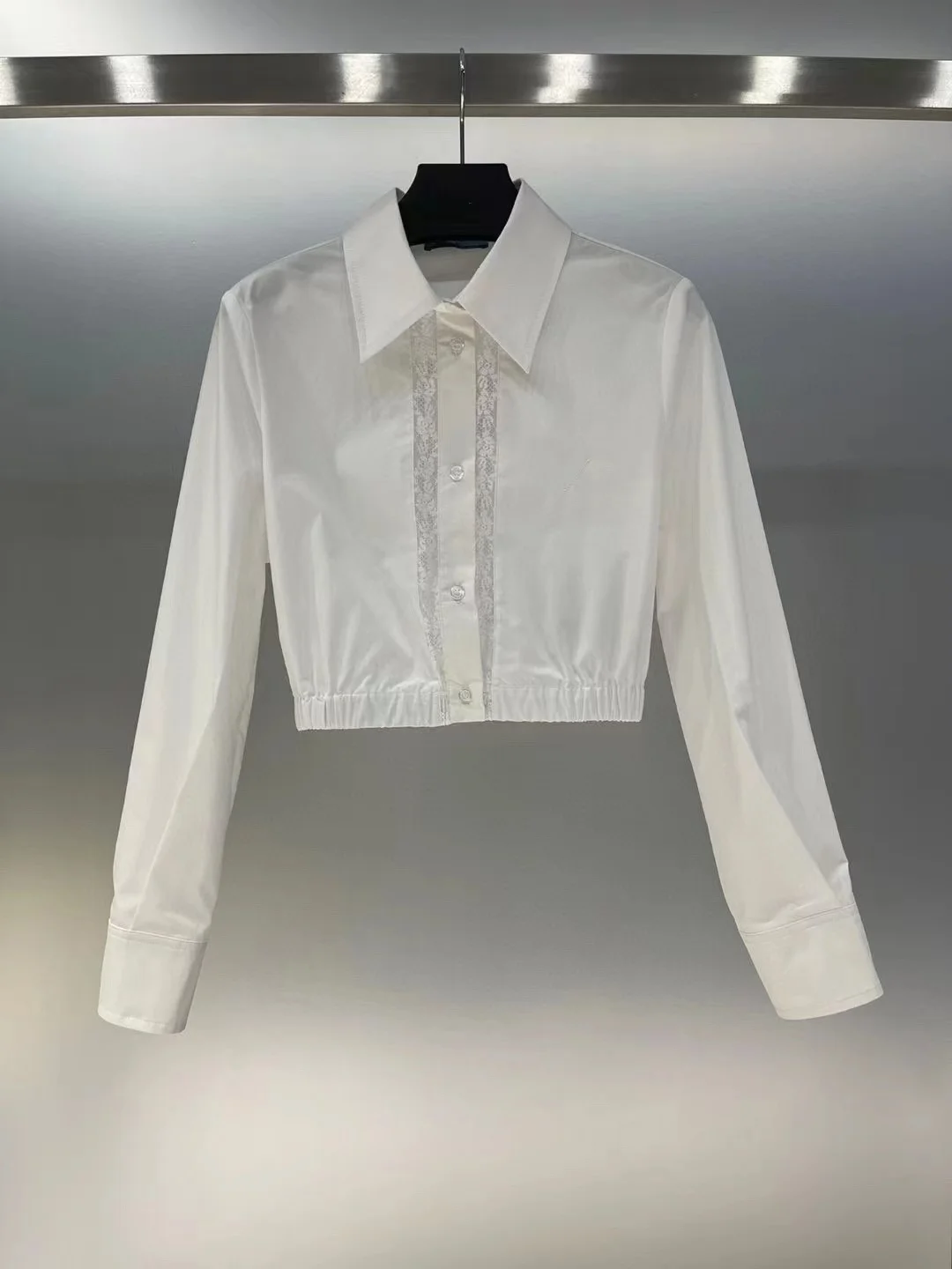 

Fyion High Quality Women's Shirts Lace Embroidery Blouse Fashion Runway Vacation Party Summer 2022 Short White Blouse