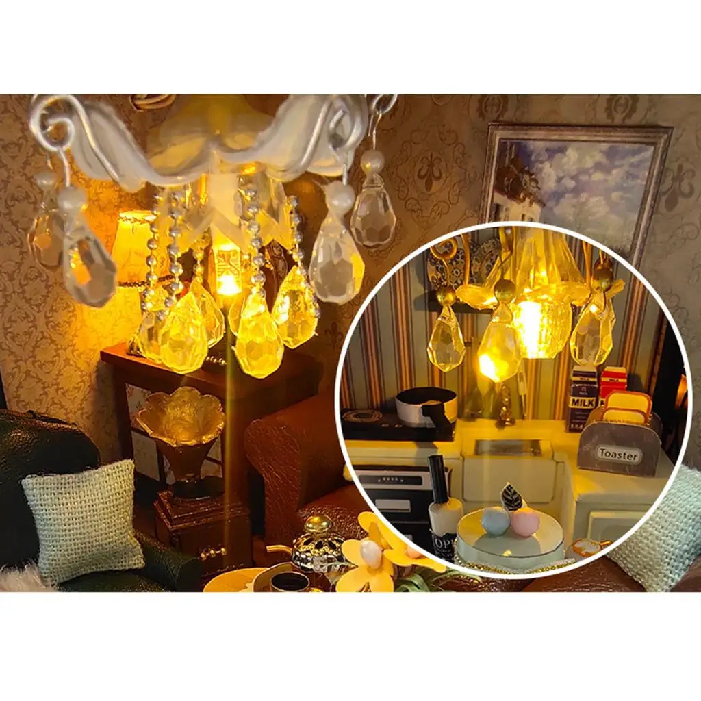 

Комплект деревянного кукольного домика, миниатюрная модель «сделай сам», архитектурная модель, мини для дома