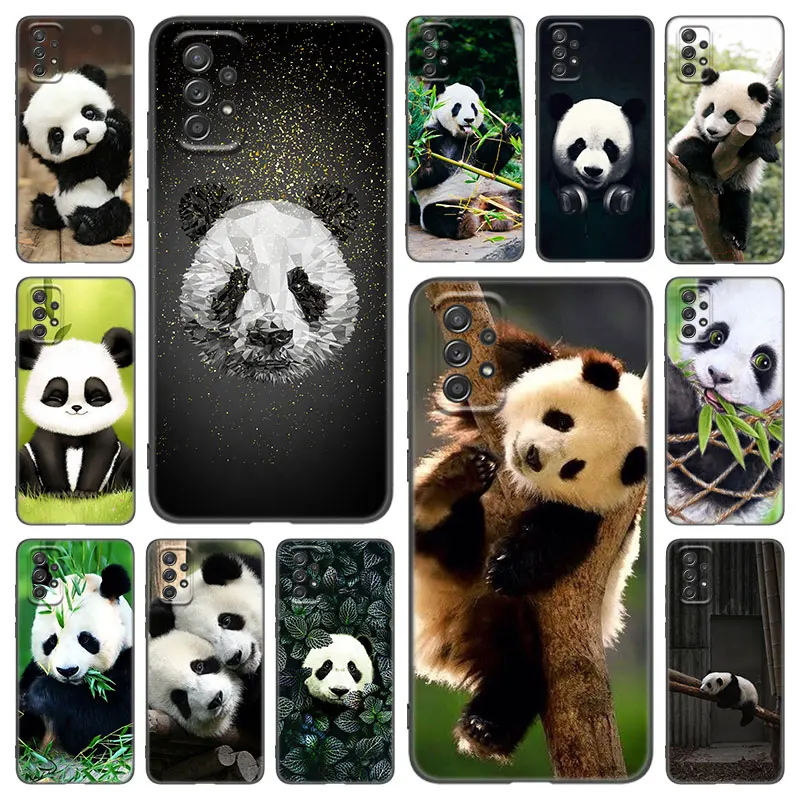 Chinese Bear Panda Phone Case For Samsung Galaxy A21 A30 A50 A52 S A13 A22 A32 A33 A53 A73 5G A11 A12 A31 A51 A70 A71 A72 Cover