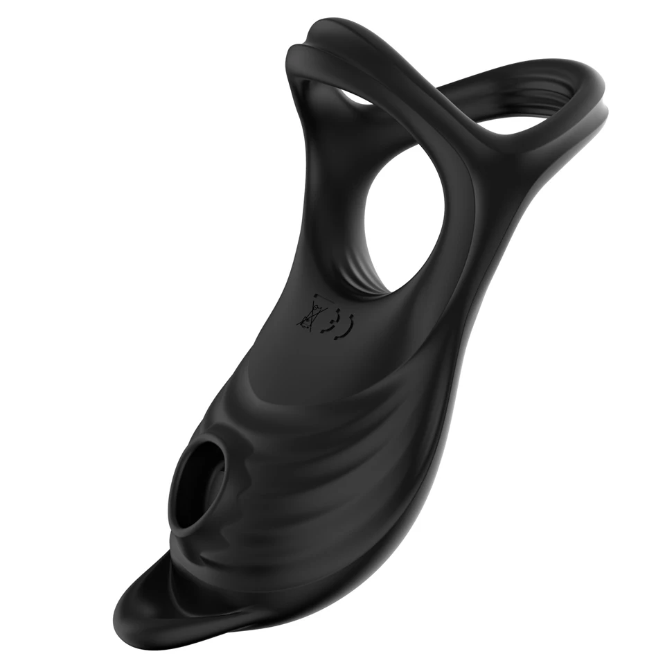 Вибрирующий черный 5 Вибрационный присасывающий пенис секс-игрушки кольцо для