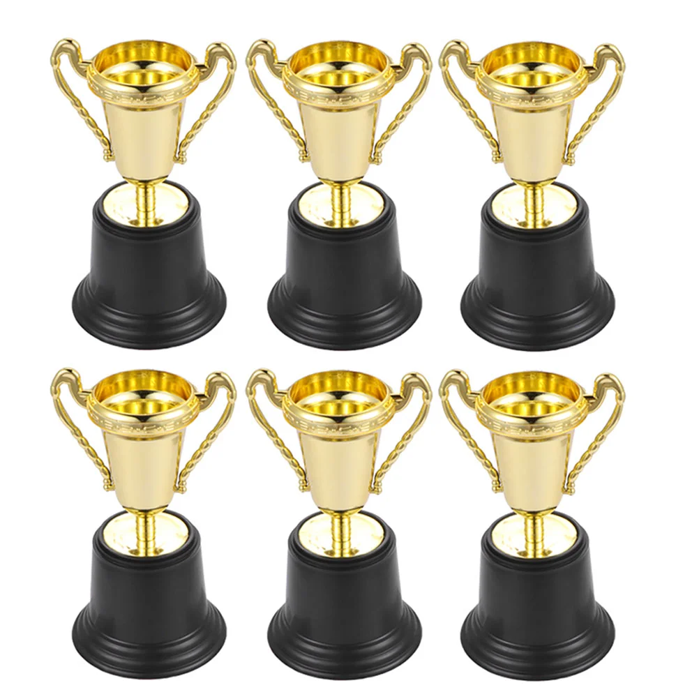 

6pcs Safe Delicate Trophy Prize Cup Plastic Trophy Award Trophy for Girls Kids Boys