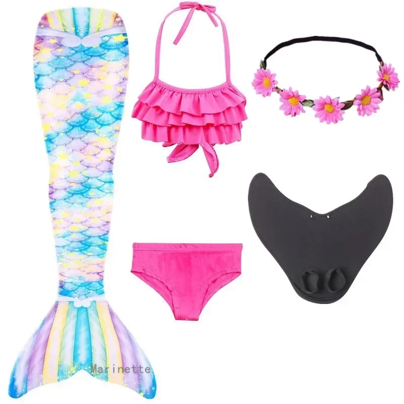 Детский костюм русалки для плавания девочек косплея детский вечерние купальник