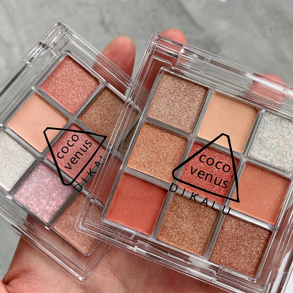 Палитра матовых теней для век 9 цветов блестящий хайлайтер Шиммер стойкий