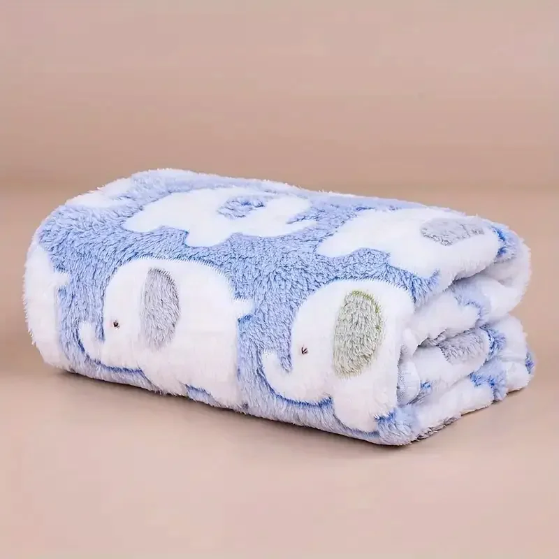 1 and cozy cartoon elephant pet blanket for dogs and cats flannel throw for puppies and kittens universal size christmas gift details 6