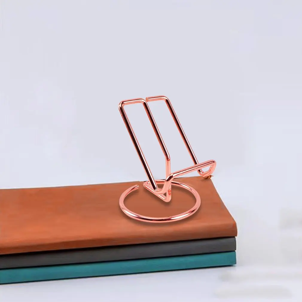 1pc Luxury Golden Desk Phone Holder Aluminum Business Card Rack Office Supplies Display Stand Accessories | Мобильные телефоны и