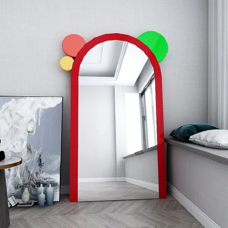 

Вертикальное декоративное зеркало для спальни, большой милый декоративный зеркальный пол, декоративное зеркало, домашний декор в эстетике ...