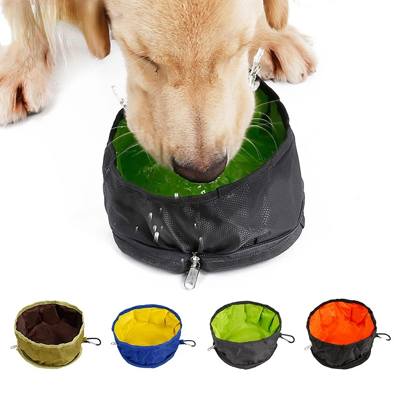 

Portable Pet Dog Water Food Feeder Bowl Collapsible Feeding Watering Dish for Dog Puppy Cat Outdoor Folding Bowl Pet Supplies