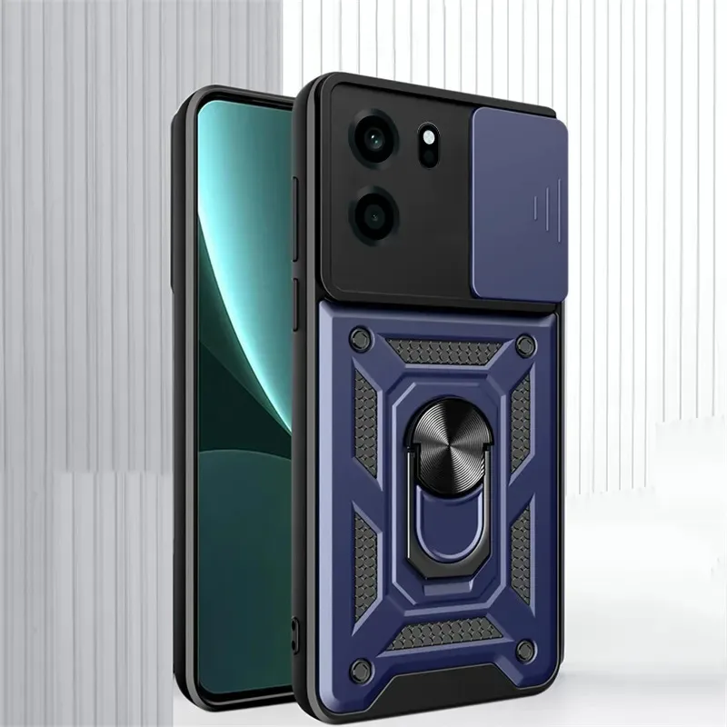 Фото Чехол Skinlee для OnePlus Nord CE6, защитный силиконовый чехол с кольцом-держателем и выдвижным окном для телефона OnePlus Nord CE6 №2
