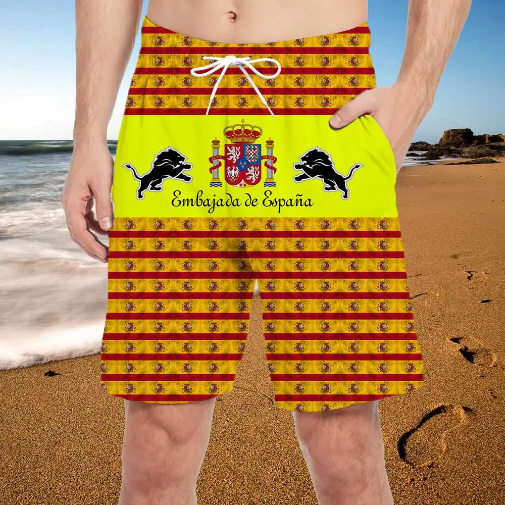 Summer Mens Board Shorts Print Swimwear Swimsuits Surf Board Beach Wear Male Casual Loose Swim Trunks Shorts Quick Dry Mesh clot