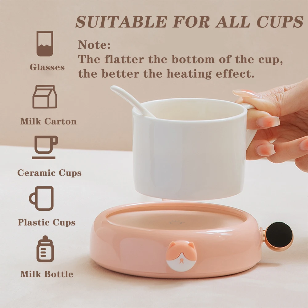 

Coffee Warmer for Desk Coaster Coffee Cup Warmer for Coffee Milk Tea for Office Home Desk Use with 3 Temperature Settings