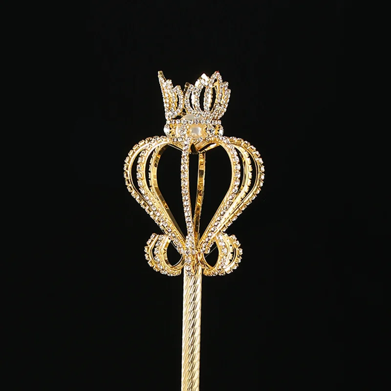

2022 New Exquisite Diamond Inlaid Rabbit Ear Curve Pearl Fairy Stick Walking Fairy Stick Lolita Crown Scepter