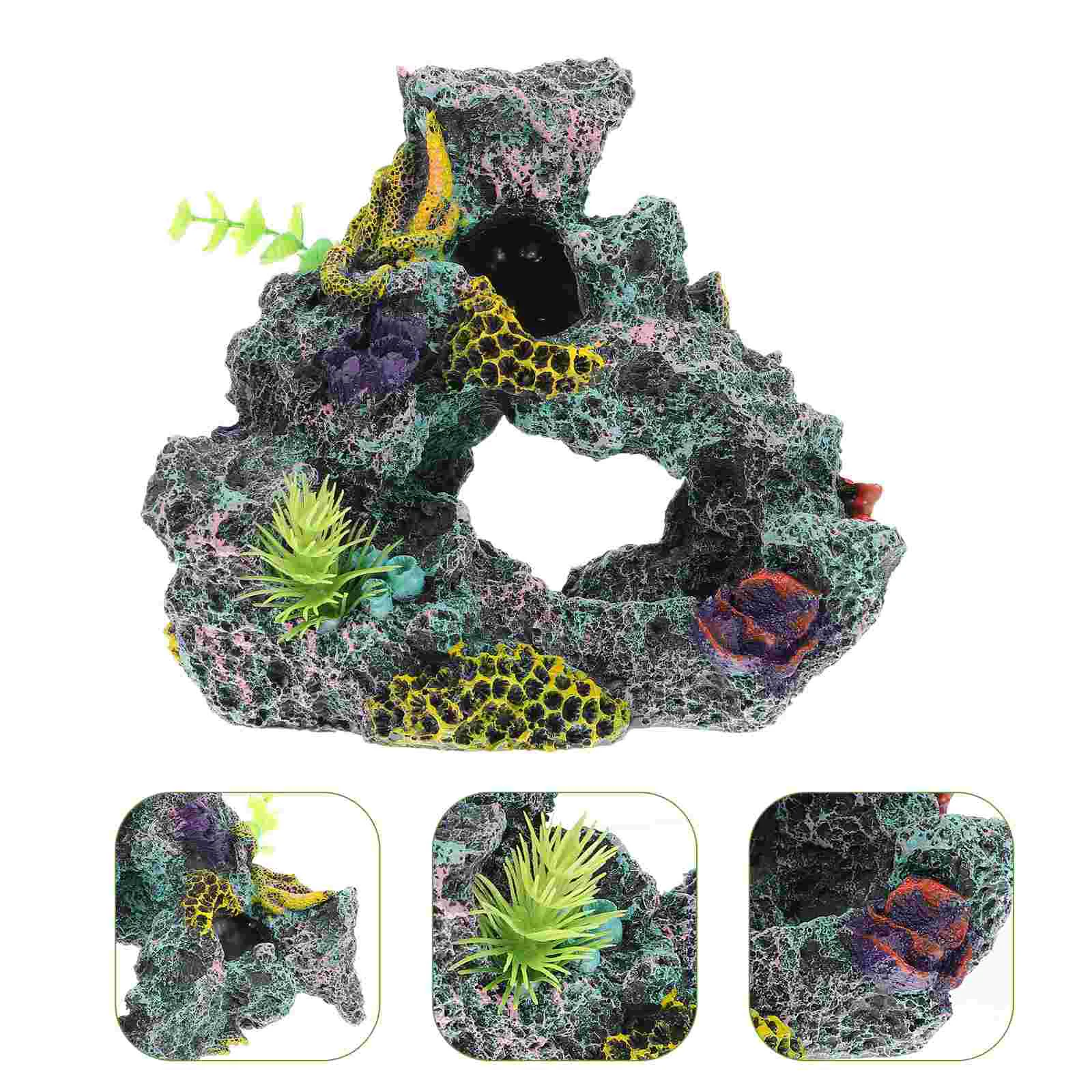 

Realistic Lifelike Coral Reef Model Hideout Place Fish Tank Decor Coral Reef Figurine Decoration for Fish Tank Landscaping