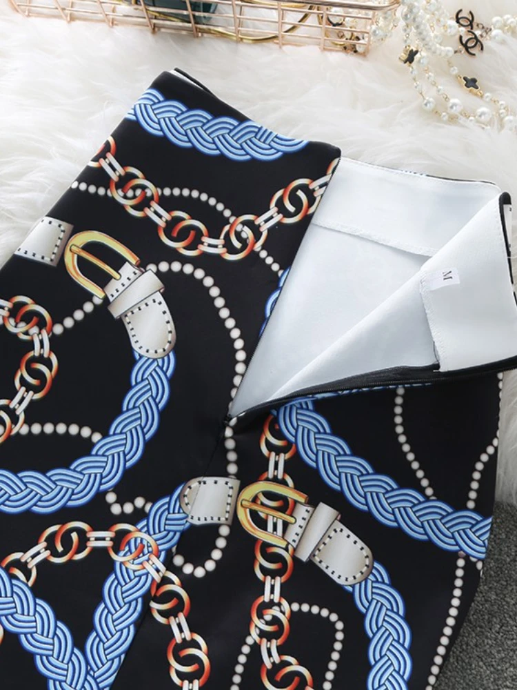 Женский телефон с граффити новинка 2021 модная эластичная Женская облегающая юбка