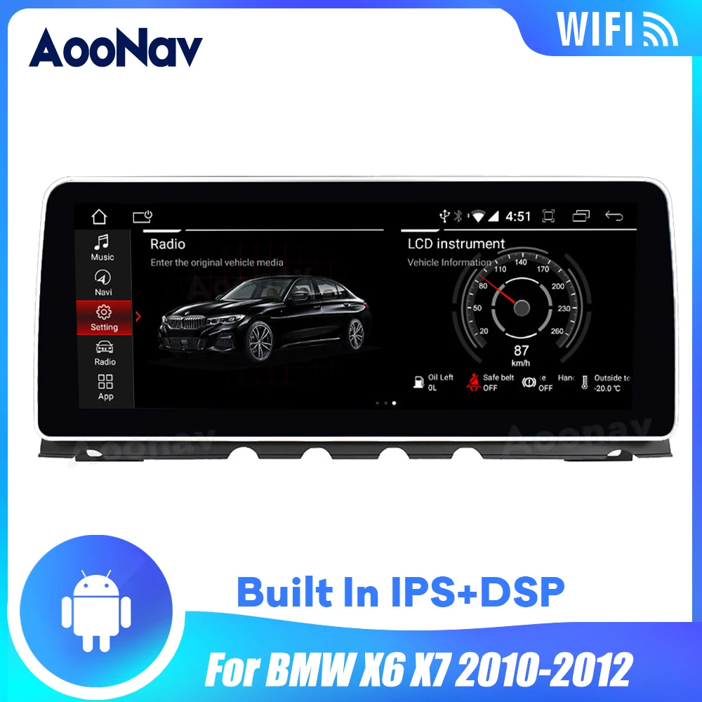 

2 Din Car Radio GPS Navigation Radio Multimedia Player For BMW X6 X7 2010-2012 Vertical Screen Car Autoradio Player
