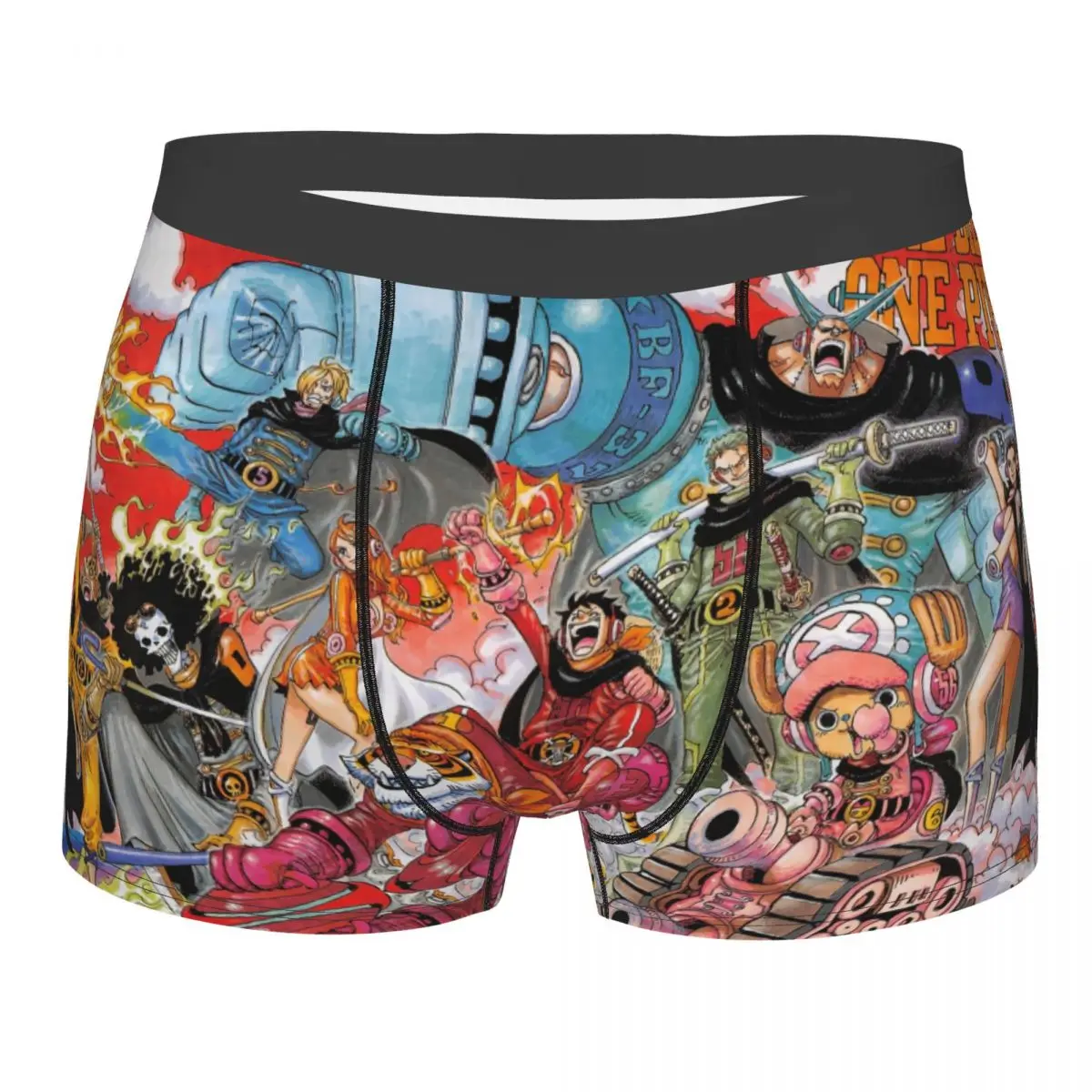 

Straw Hat Pirates One Piece Monkey D. Luffy Anime Underpants Cotton Panties Shorts Boxer Briefs Man Underwear Ventilate