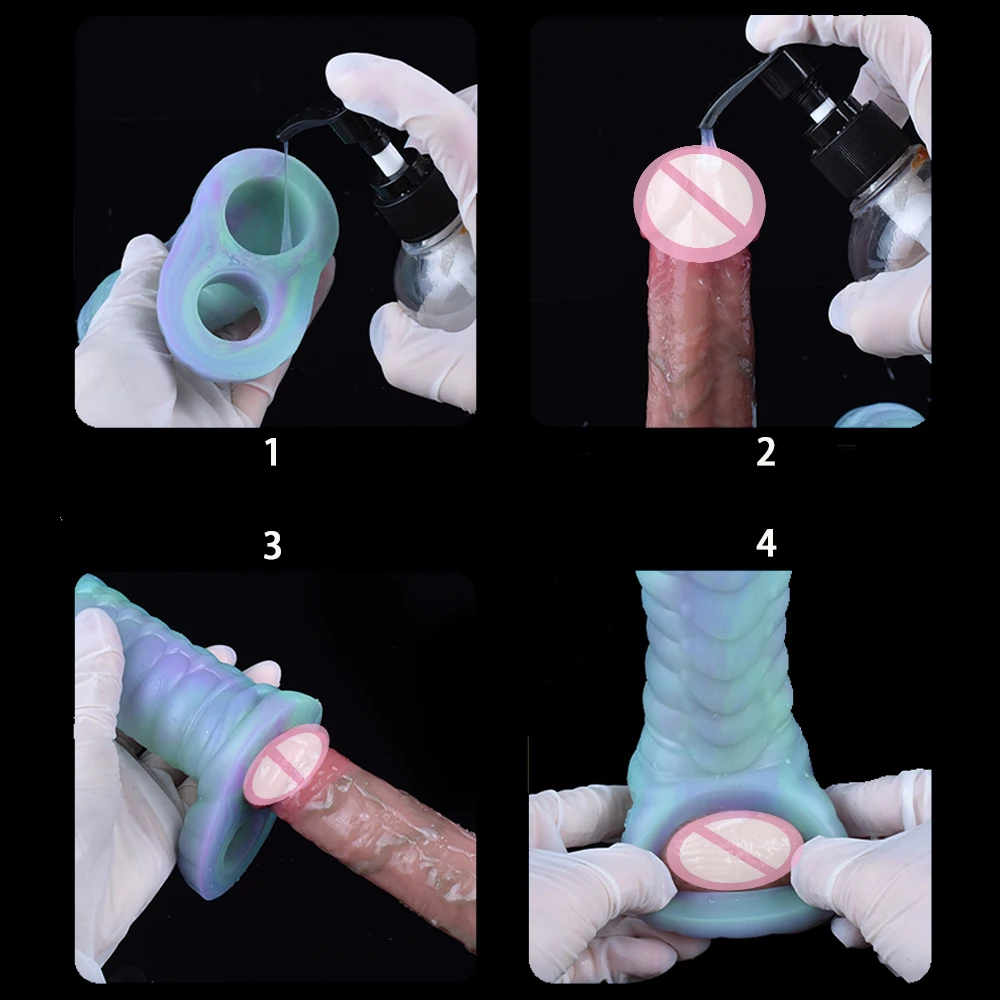 YESBUY Fantasy Dragon Sheath Monster Lotus Color Dildo Sleeve Stimulator Секс-игрушка Мужской удлинитель члена