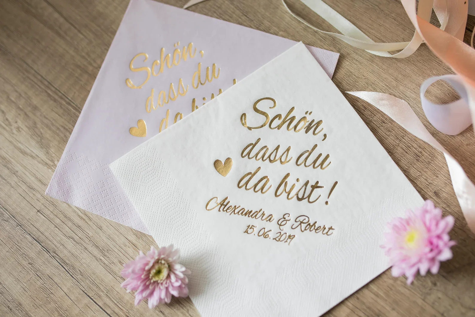Lunch Personalisierte Servietten Hochzeit персонализированные салфетки на заказ Mila du da bist салфетка