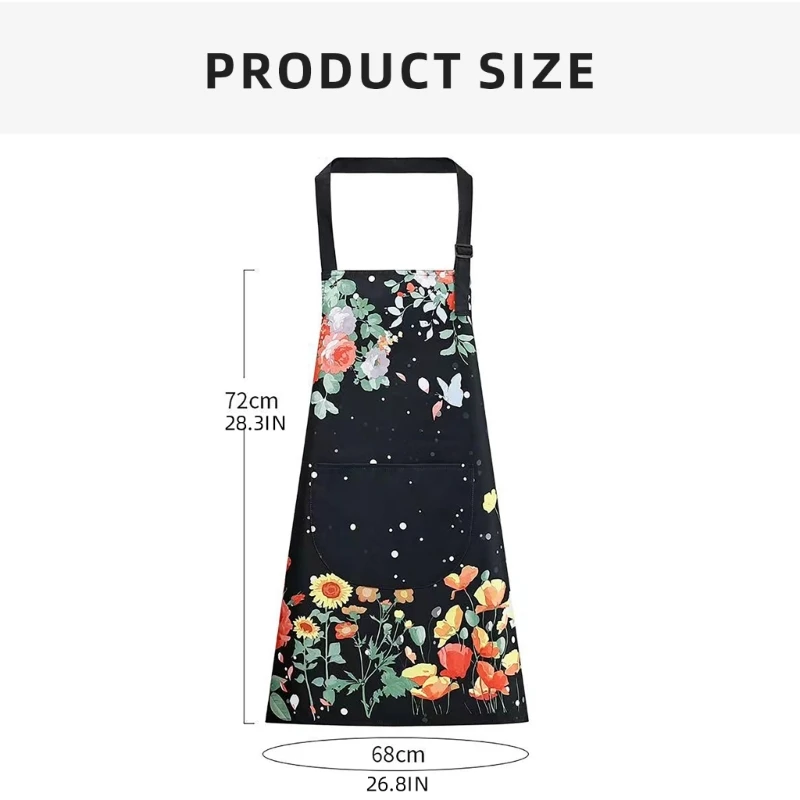 Водонепроницаемый фартук из дышащей ткани маслостойкий кухонный для домашних