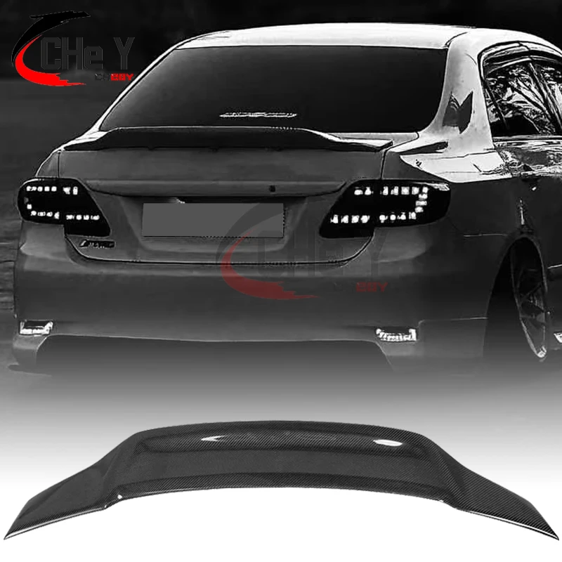 Для Toyota Corolla 2009 2010 2011 2012 2013 100% Настоящее углеродное волокно заднее крыло багажника