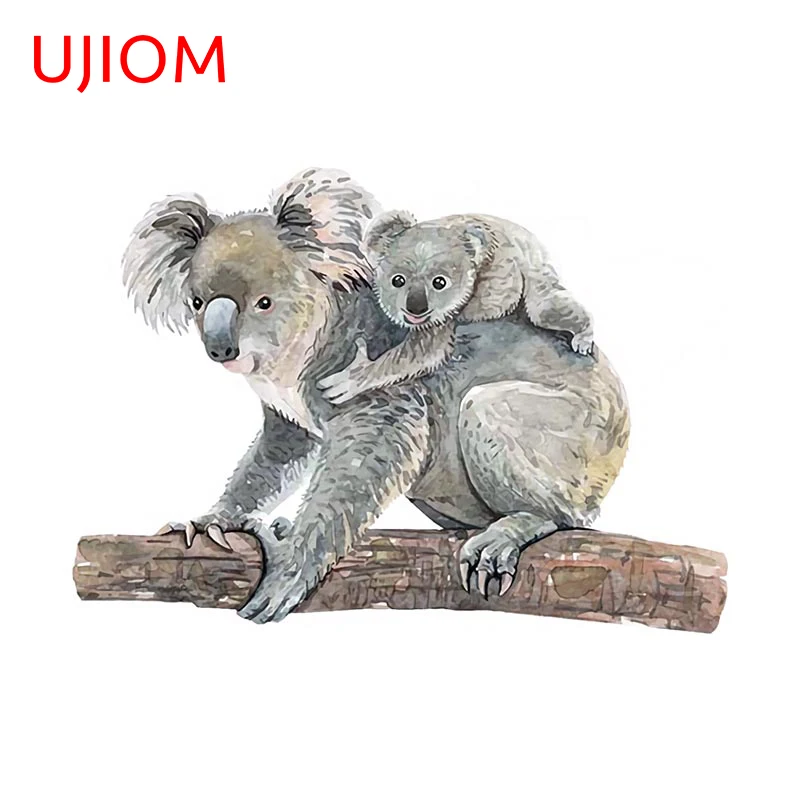 

Наклейки на стену UJIOM в виде милых животных Коала, 13 см х 9,2 см, наклейки для ванной комнаты, индивидуальные наклейки, защита от царапин, украш...