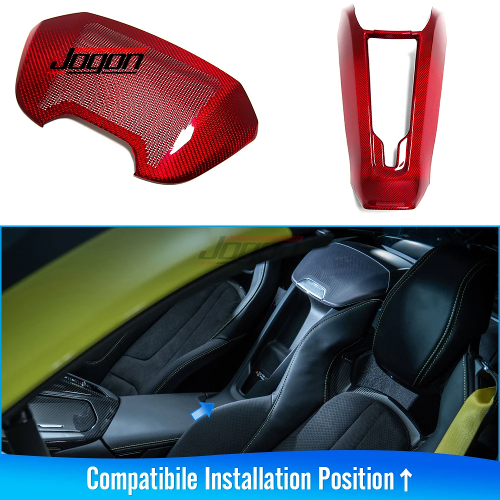 RED углеродное волокно внутренняя крышка динамика заднего сиденья автомобиля