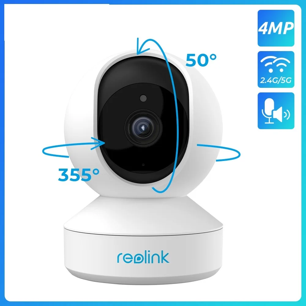 

2k WiFi Camera Pan&Tilt 2-Way Audio baby monitor Motion Detection 2.4G/5Ghz Smart Home Video Surveillance E1 Pro camera