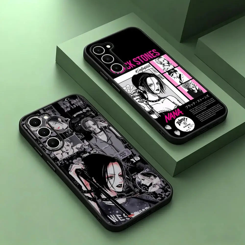 Фото Модный чехол для телефона с дизайном аниме-девушки Нана для Samsung Galaxy S26 S25 S24 S23 S22 S21 S20 Plus Ultra Note20, мягкий, черный №1