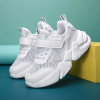 boys single mesh shoes spring autumn 2022 new middle large children casual breathable shoes white of children sports boys white