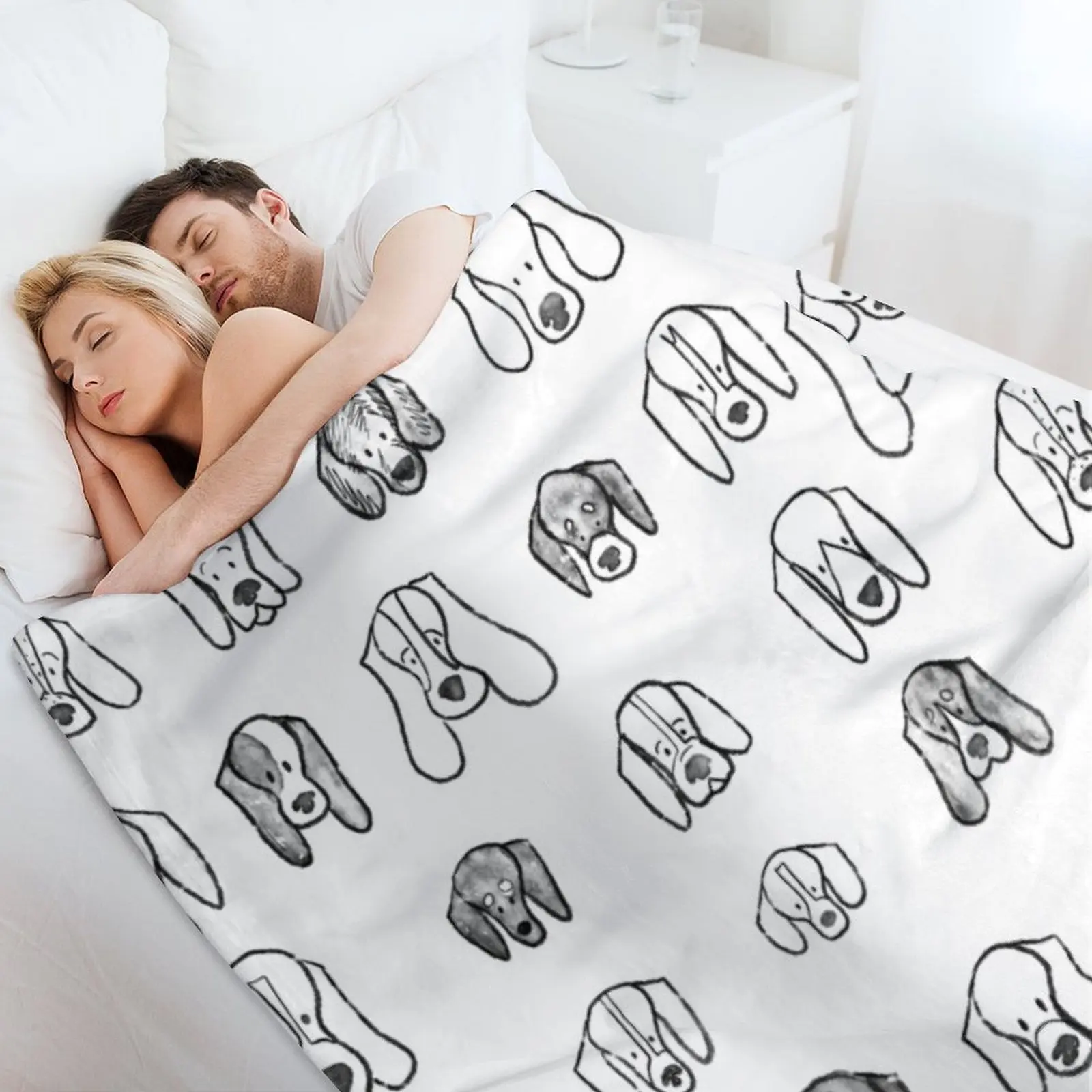 Одеяло с изображением собачьих лица рождественские подарки кровать модные