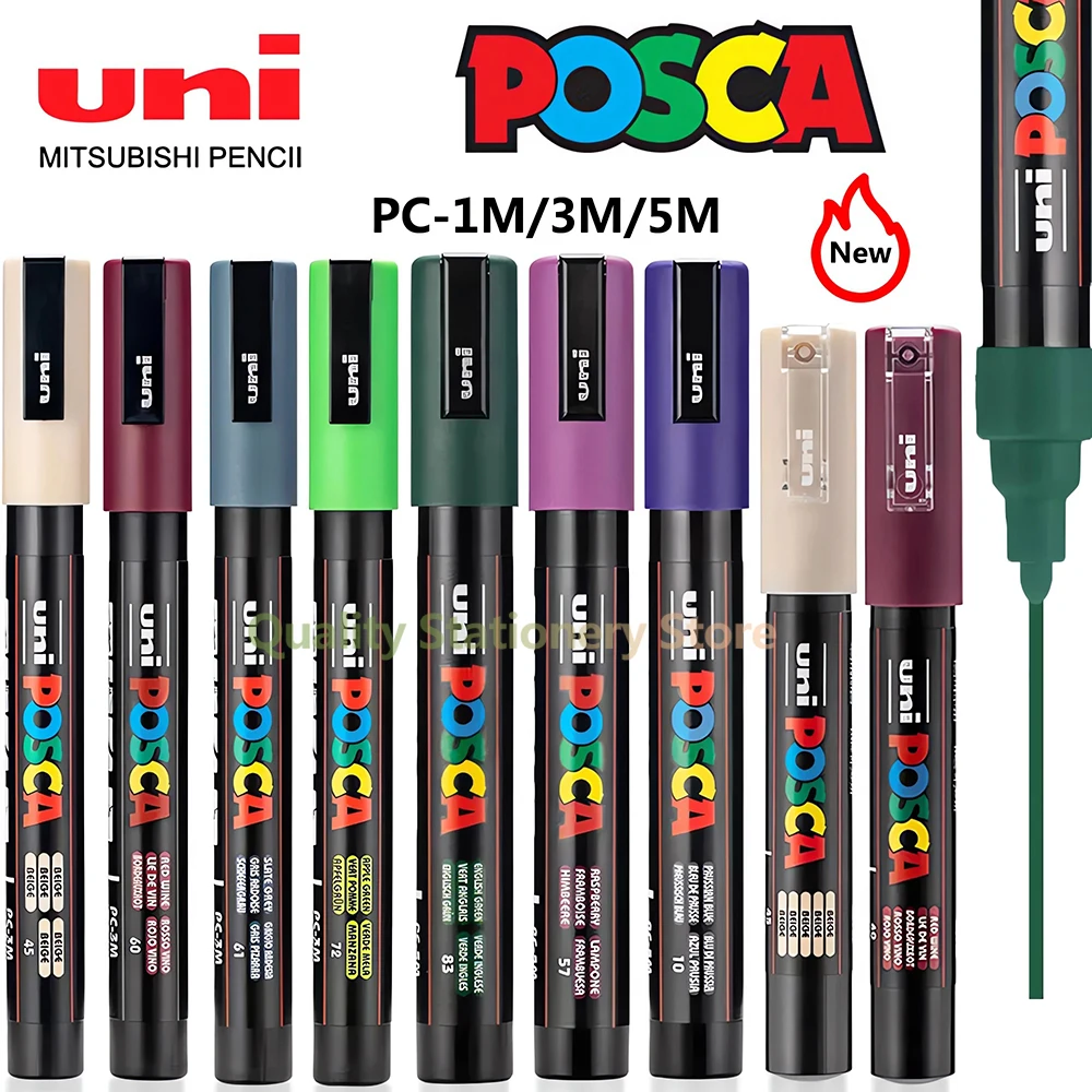 

1pcs UNI Posca Graffiti Advertising Marker PC-1M 3M 5M Graffiti Acrylic Marker POP Poster Pen / Permanent Paint Pen Stationery