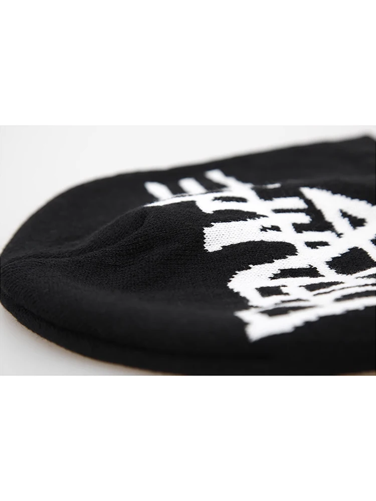 Женская вязаная шапка-бини Y2k