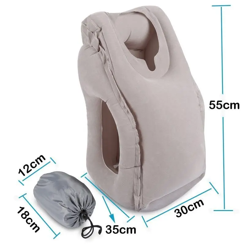 

Long Flight Travel Neck Pillow Inflatable U-shaped Pillow Portable Throw Pillow Sitting Car Sleeping Pillow