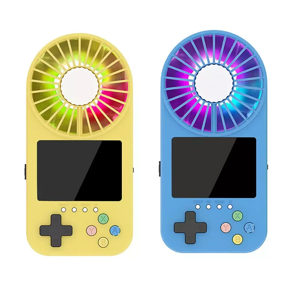 

Handheld Game Console With USB Fan Color Display 520 In 1 Game Console Retro Game Console With Mini Personal Fan For Kids Adults