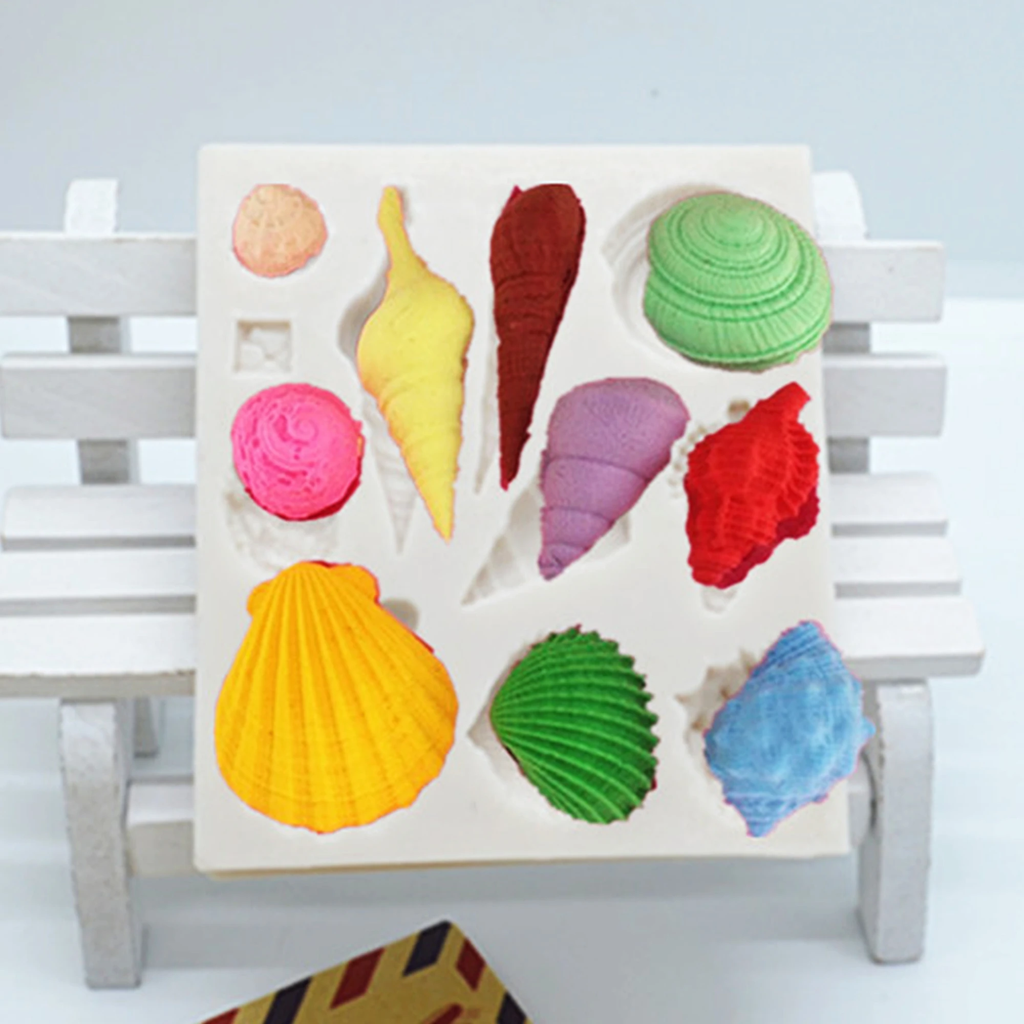 

Many Shells Cookie Cheese Chocolate Chip Donuts Cake Decorating Tools Soft Silicone Creative Fondant Mould Kitchen Accessories