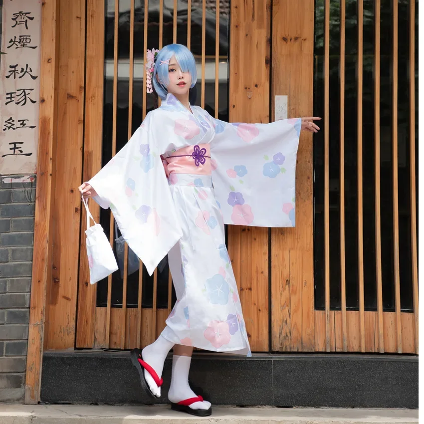 Костюм для косплея Rem из японского аниме женская одежда традиционный этнический
